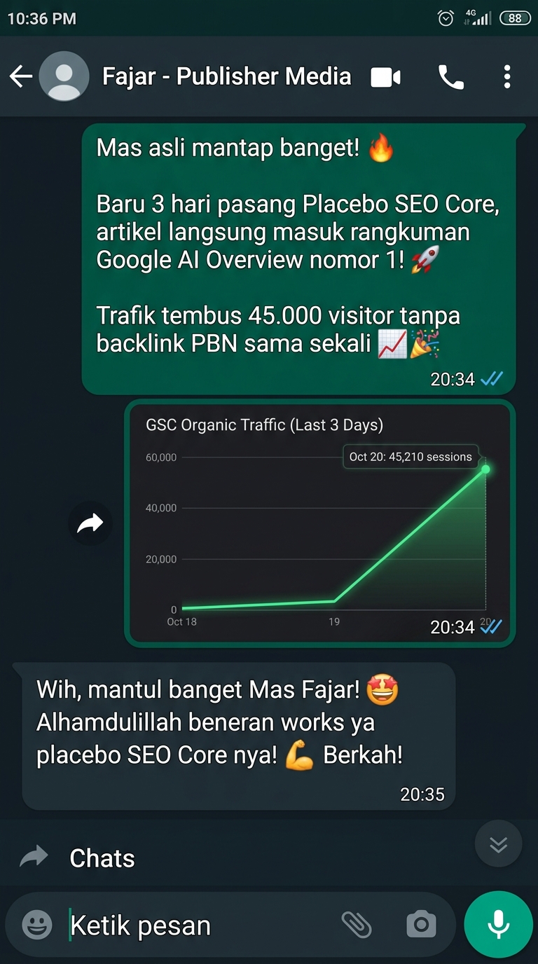 Screenshot WhatsApp Review Fajar Pratama