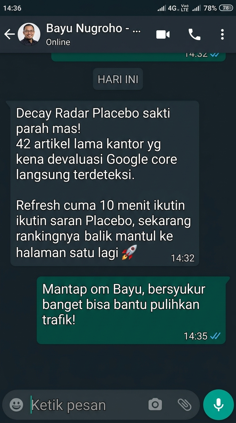Screenshot WhatsApp Review Bayu Nugroho